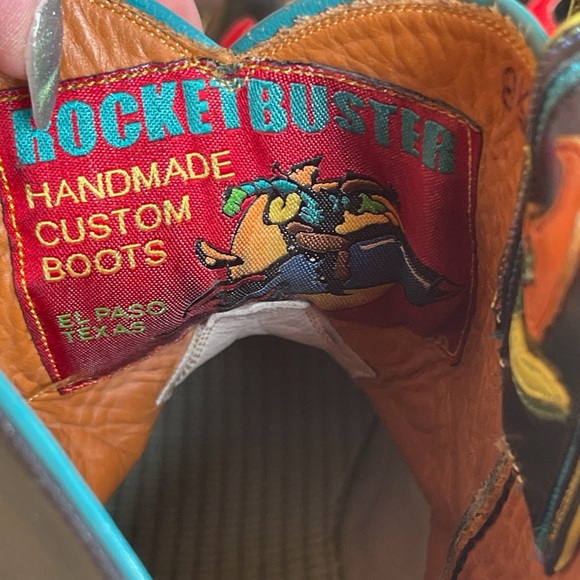 Rocket Buster Handmade Custom Leather Cowboy Boots - Picture 5 of 13